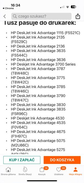 Tusz kolorowy hp 652