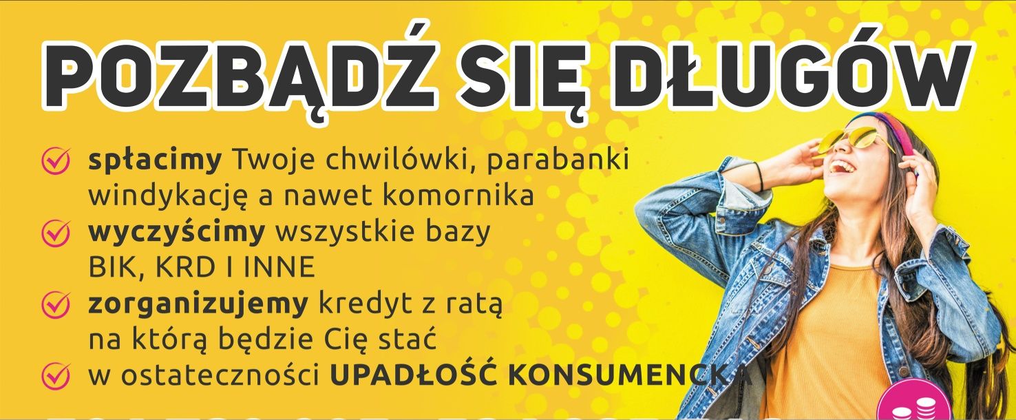 pożyczka , kredyt dla zadłużonych oddłużanie upadłość konsumencka