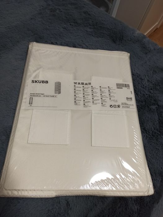 IKEA SKUBB Wisząca półka, 6 przegród, biały, 35x45x125 cm