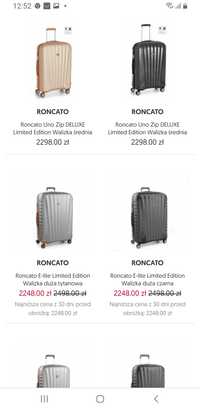 -95% luksusowa RONCATO premium torba walizka podróżna guc bal dio ral