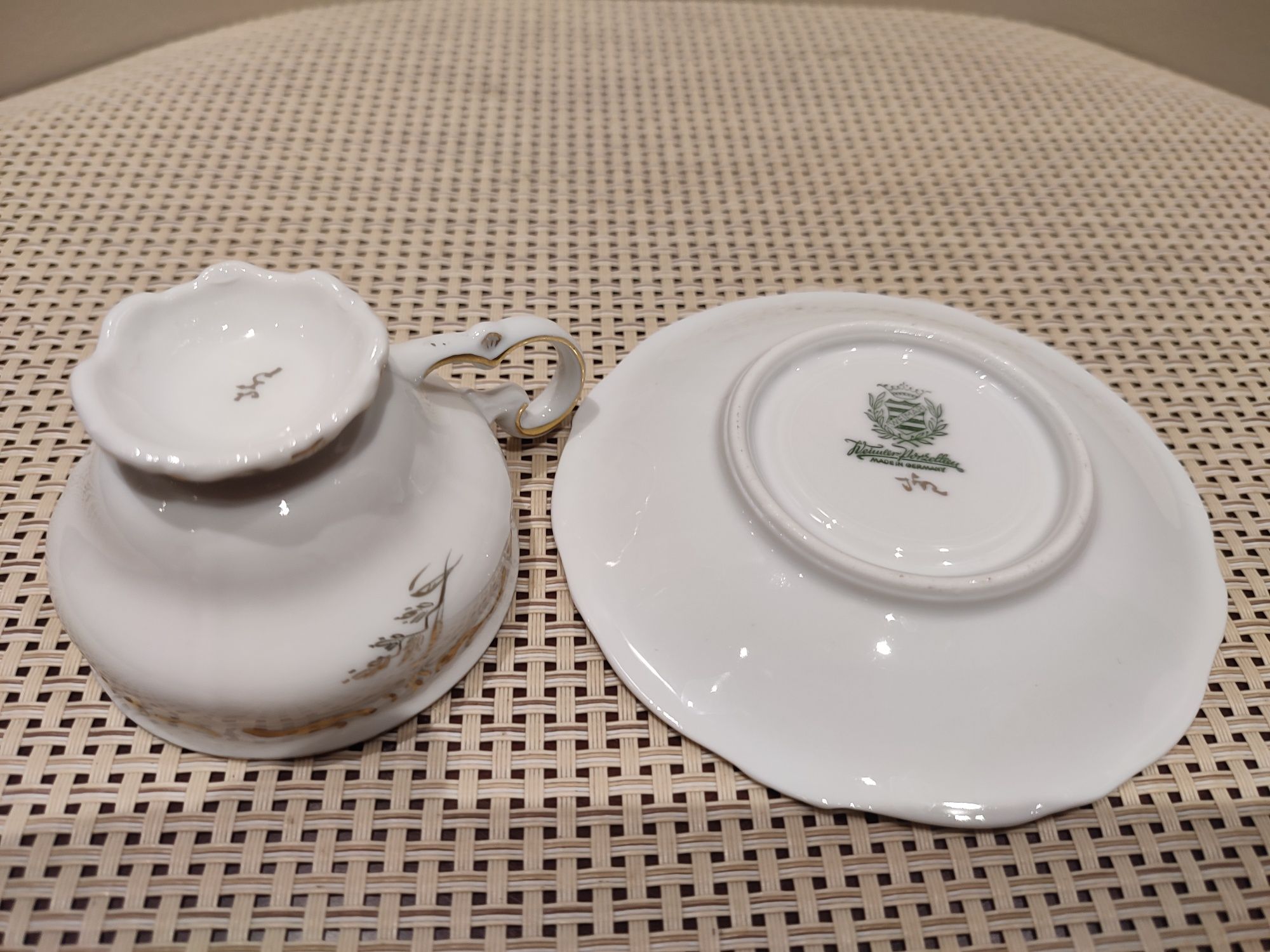 Śliczne malutkie duo porcelana Weimar