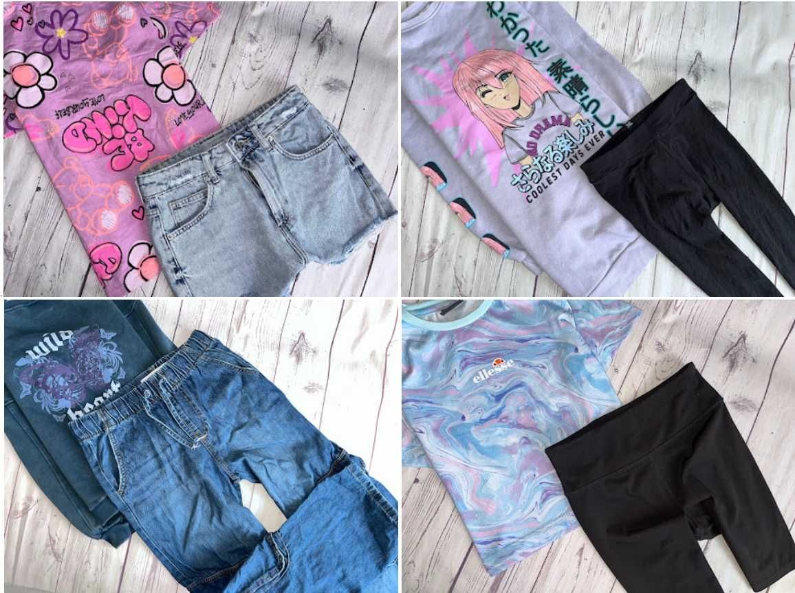 r.146-152 MEGA PAKA 54szt ZESTAW UBRANEK dla córci dziewczynki adidas