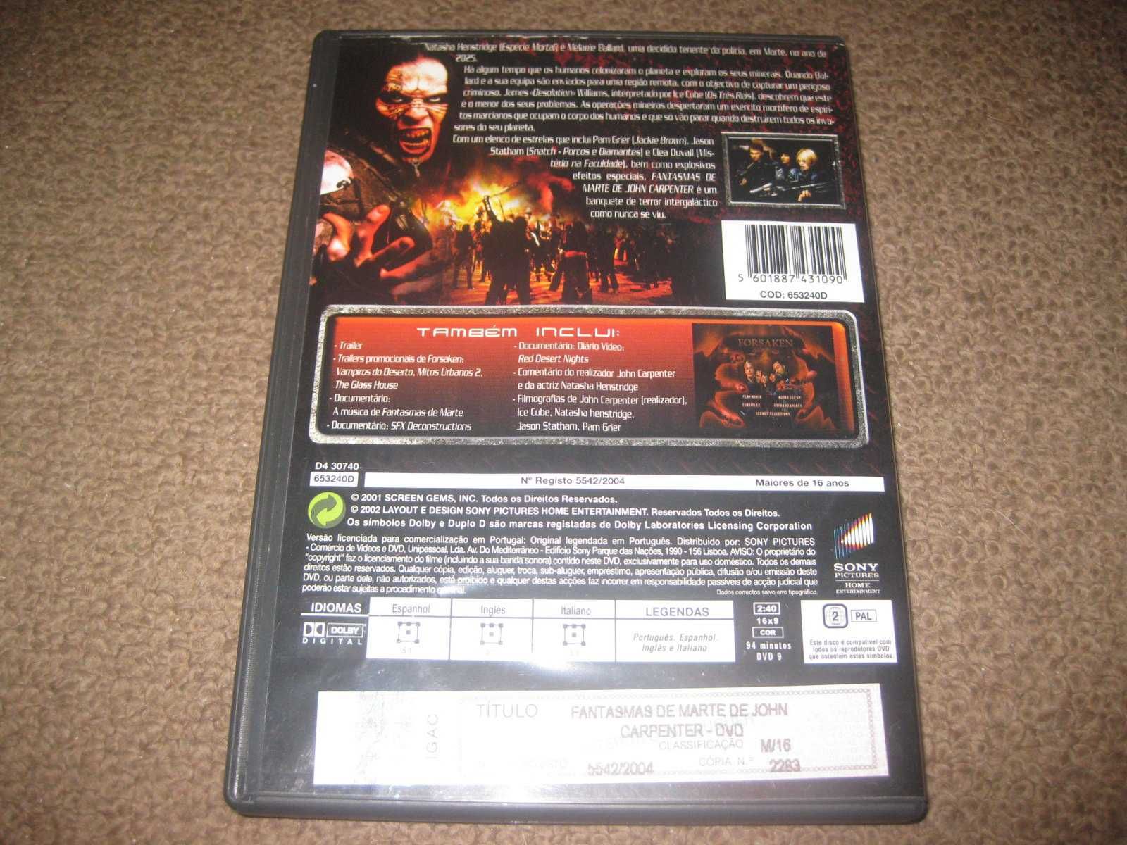 DVD "Fantasmas de Marte" de John Carpenter