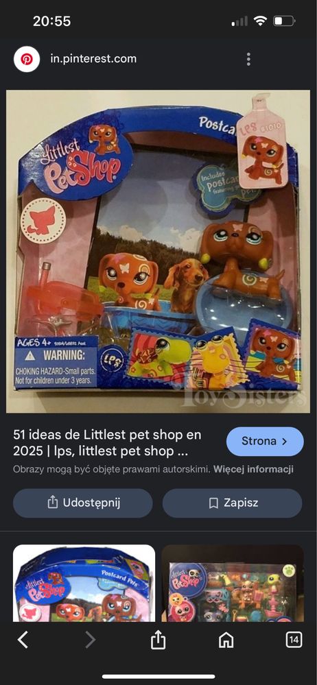 lps jamnik #1010 zabawka z pocztówki G7 orginał