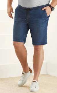 Livergy męskie bermudy jeans r. 62 plis size miękki jeans