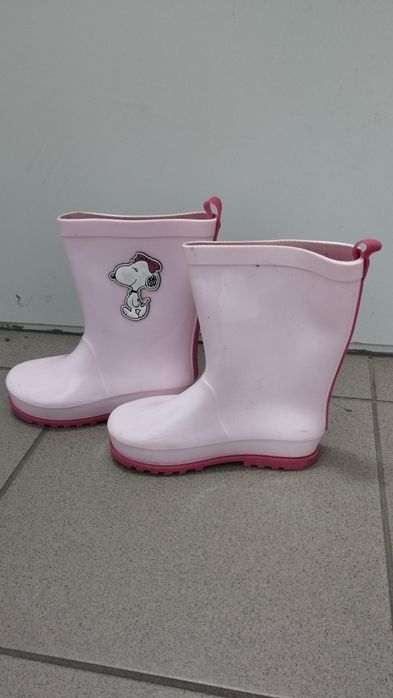 Kalosze z pieski m różowe 27