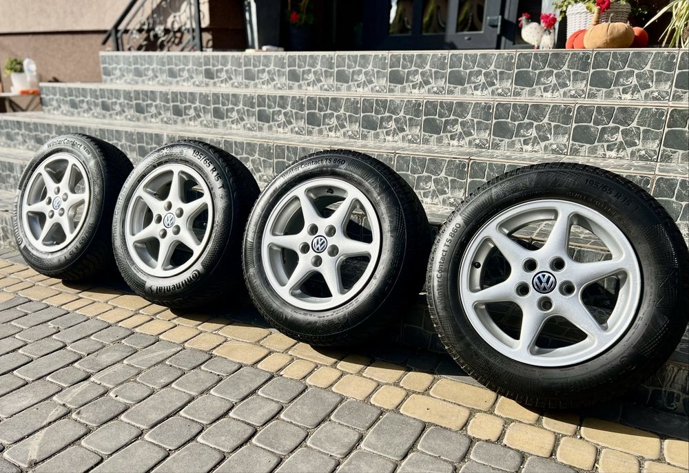 Колеса в зборі 5х112 r15 зима 195/65 Skoda Passat Golf Touran Caddy
