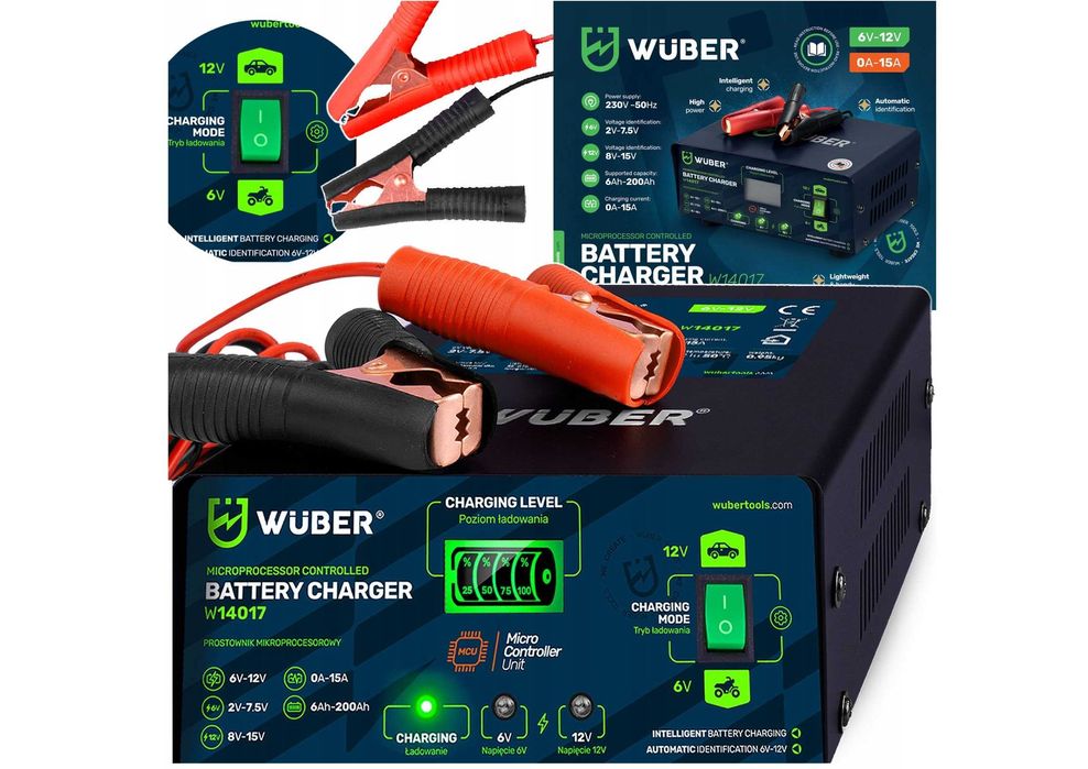 PROSTOWNIK MIKROPROCESOROWY 6-12V 6-24V 12-24V ładowarka akumulatora