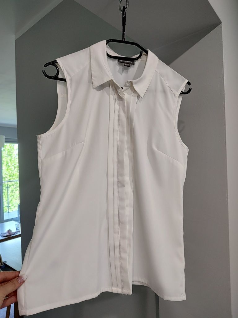 Bluzka elegancka letnia zapinana, greenpoint, rozm 40