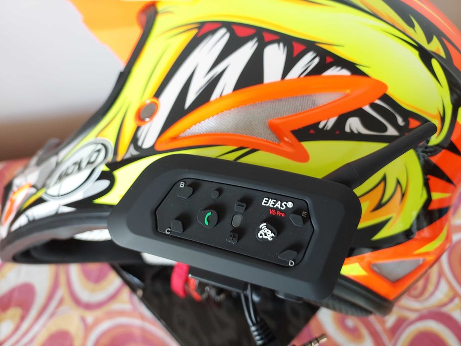 Kask rower mtb enduro Naxa full face rozm. M + interkom