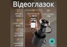 Умный Wi‑Fi дверной глазок с видеокамерой 3MP, 170°, iCSEE Видеоглазок
