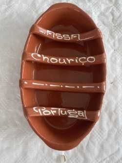 Assador chourico n.2 soceramica barro pintado 30,5cmx17,5cm