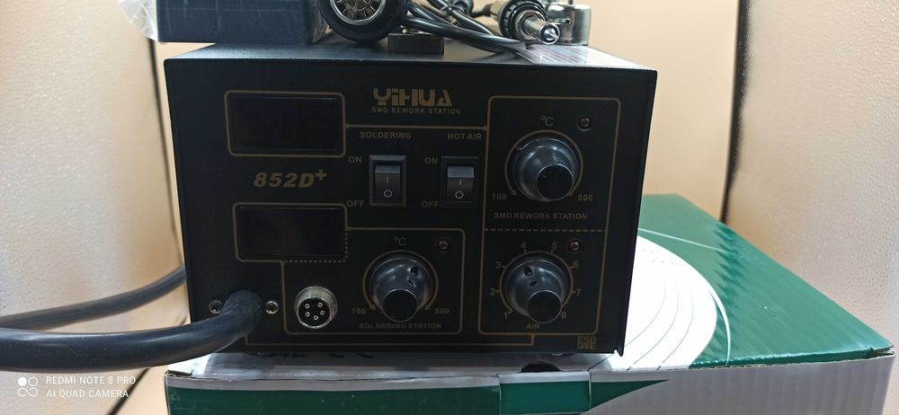 Термоповітряна паяльна станція (Апарат для пайки пластику) + 4 насадки