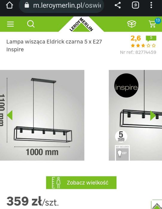 Lampa wisząca loftowa