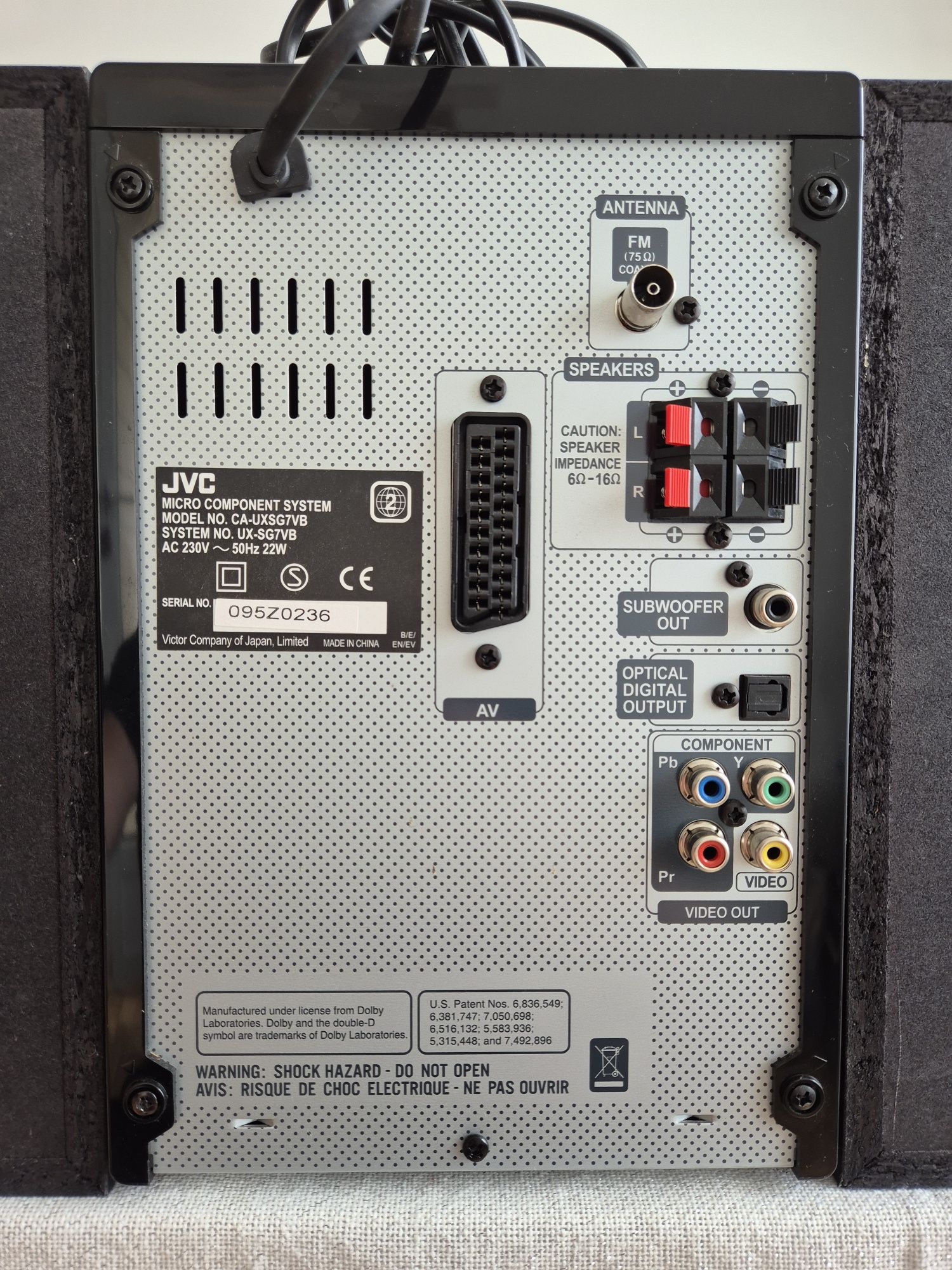 Музичний центр міні система JVC UX-SG7 DVD MP3 USB AUX