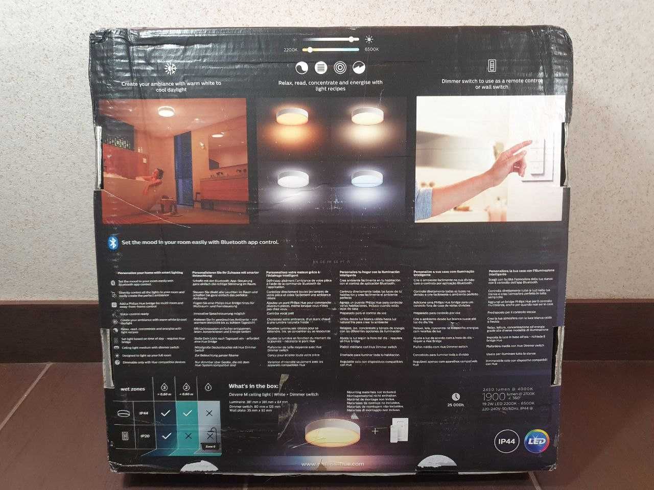 Philips Hue DEVERE M LED Смарт Світильник для ванної IP44 Homekit