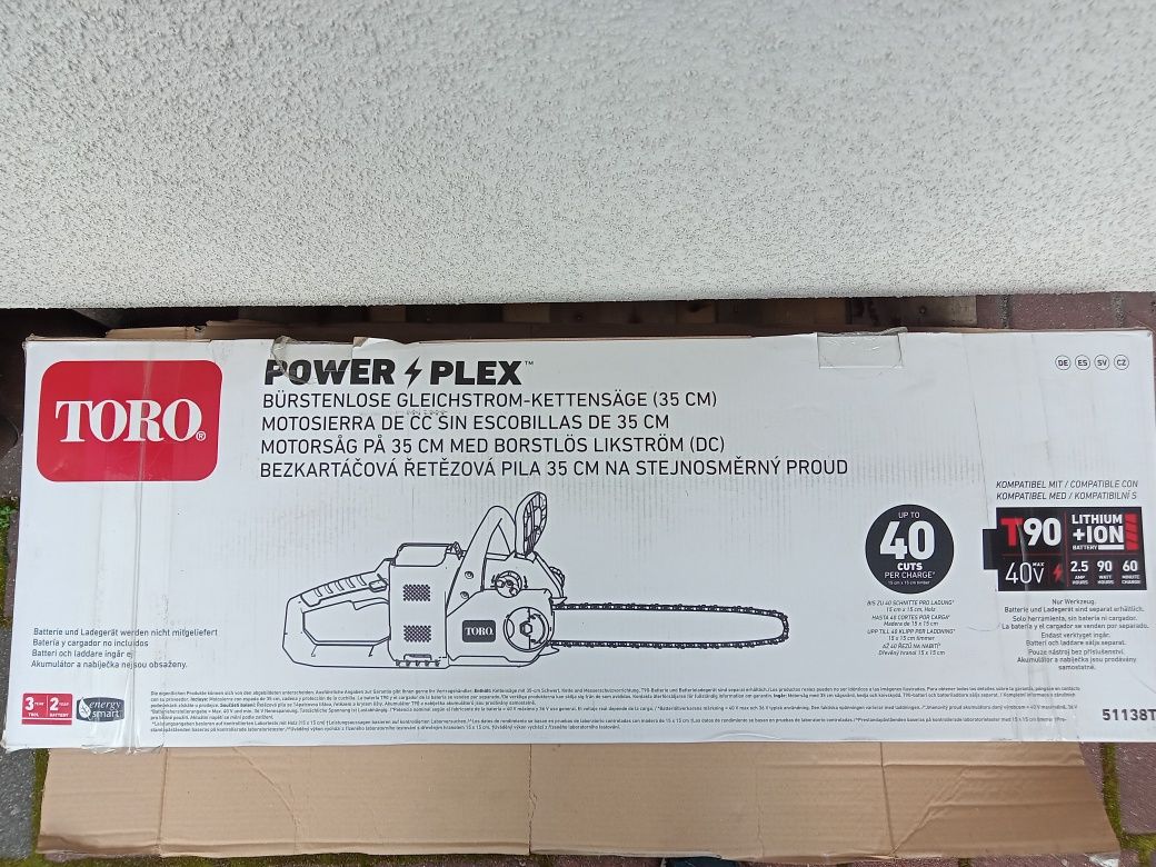 Piła pilarka Toro Power Plex akumulatorowa 40v PROF z USA+AKU+ładowark