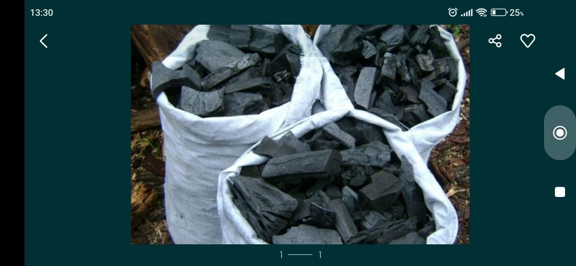 Древесный уголь 20гр за кг. Дерев'яне вугілля