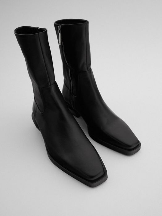 Ботильони черевики козаки чоботи zara 38 шкіра