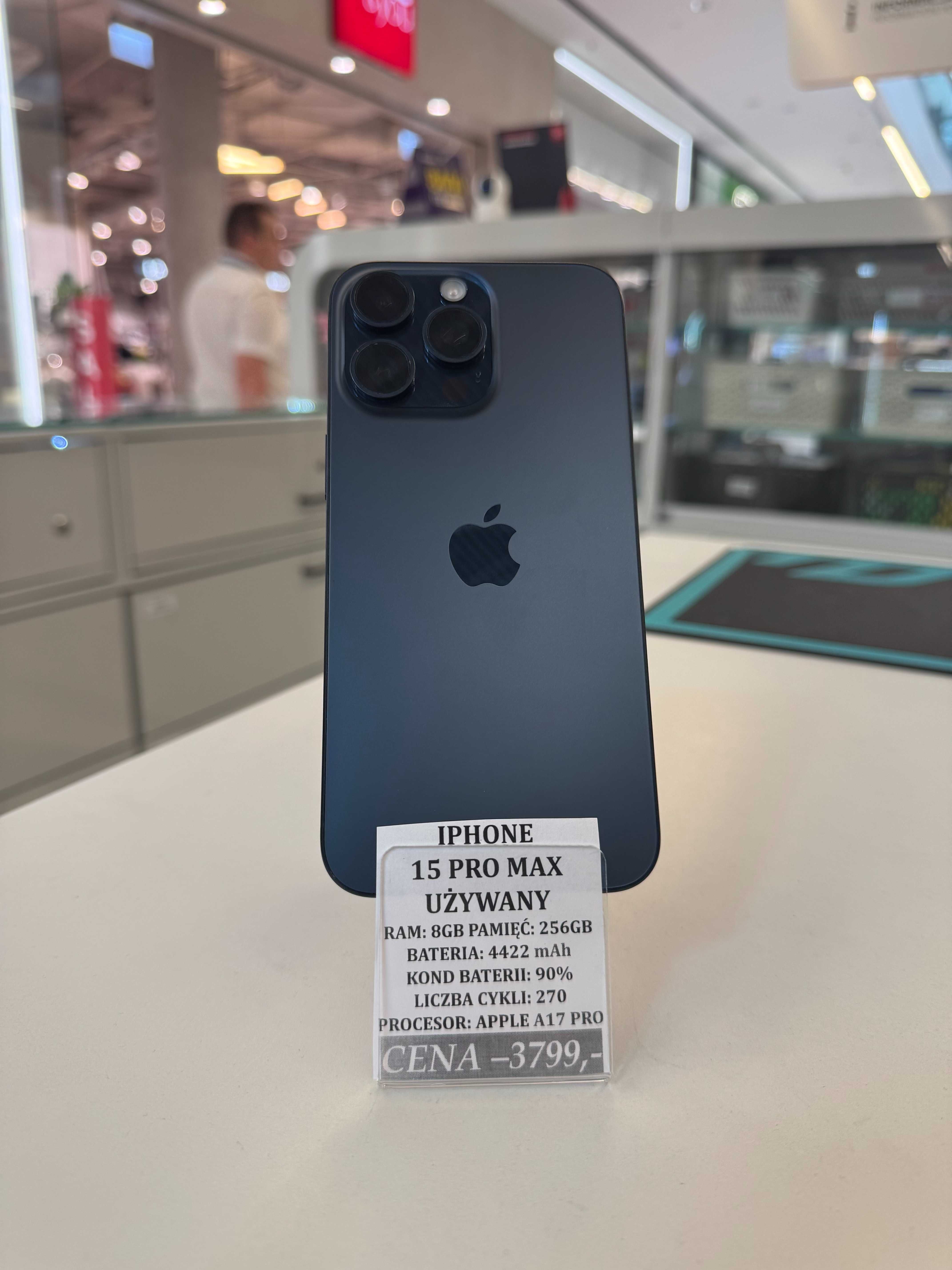 iPhone 15 Pro Max 256GB Bat 90% Topcase Vivo *Raty 0%