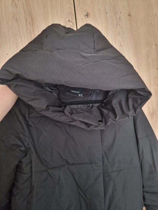 Kurtka zimowa długa damska czarna na napy Rederved S