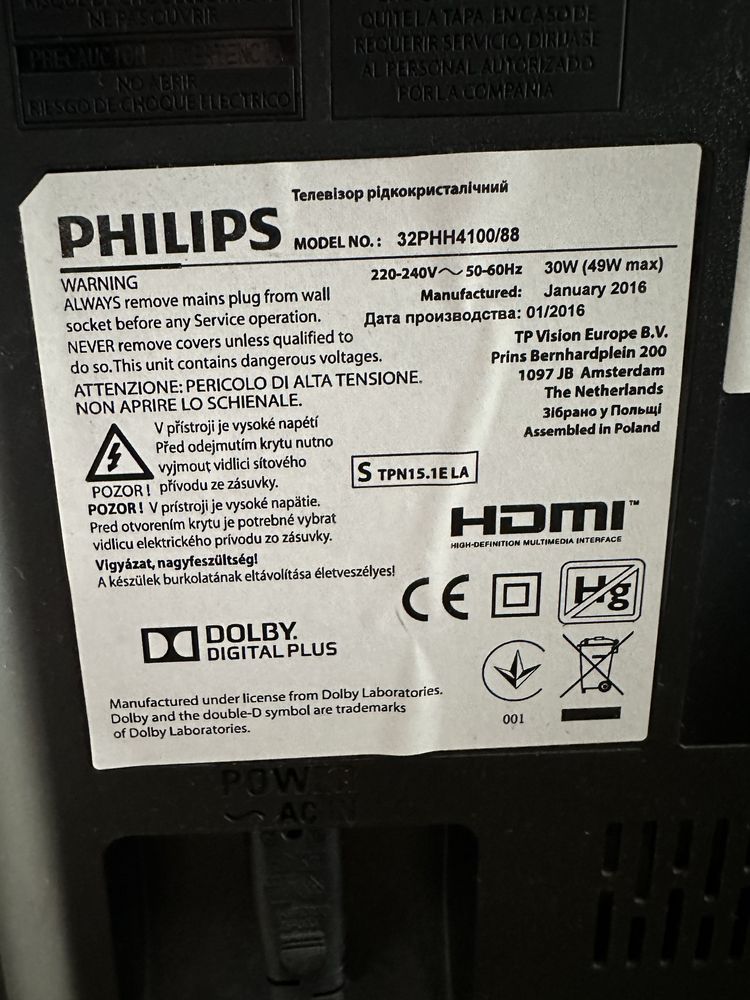 Telewizor Philips 32phh4100/88