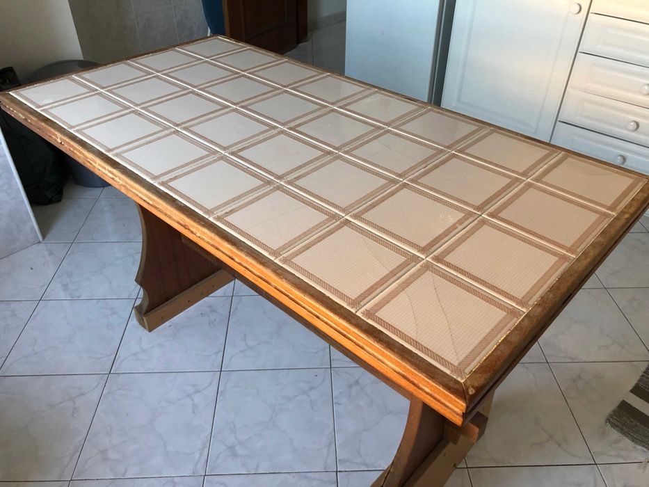 Mesa Cozinha Madeira/Cerâmico