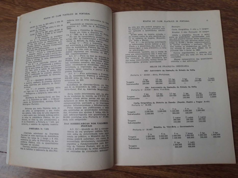Boletim do Clube Filatélico de Portugal nr 93 - Março 1959