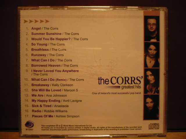 Wyprzedaż płyt CD grupy The Corrs.Super cena za kpl.
