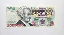 2.000000  mln  zł 1993    - B -  st. 1 UNC