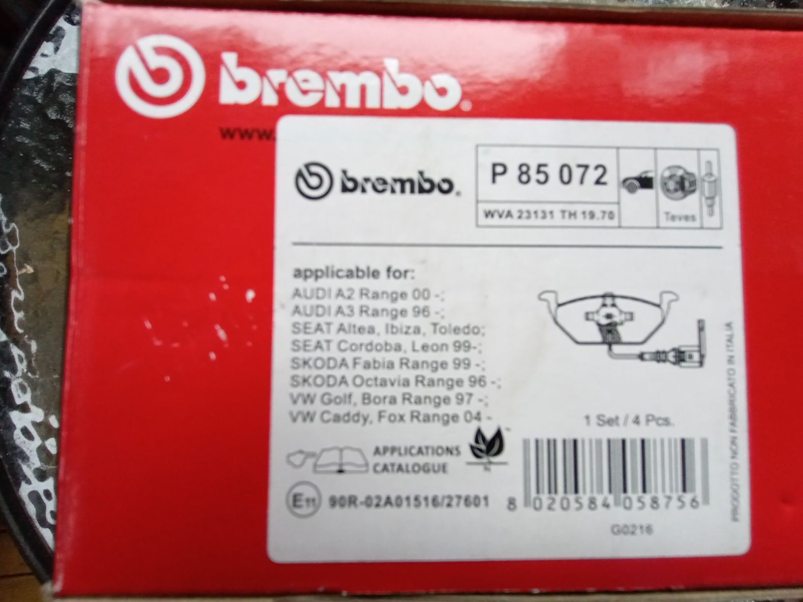 Klocki hamulcowe Brembo do Audi, Seat, Skoda, VW. Wyprzedaż