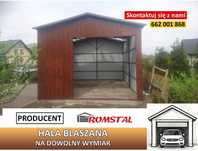 Wysoki Garaż Blaszany |BLASZAK|  MAGAZYN NA MASZYNY - Hala - ROMSTAL*