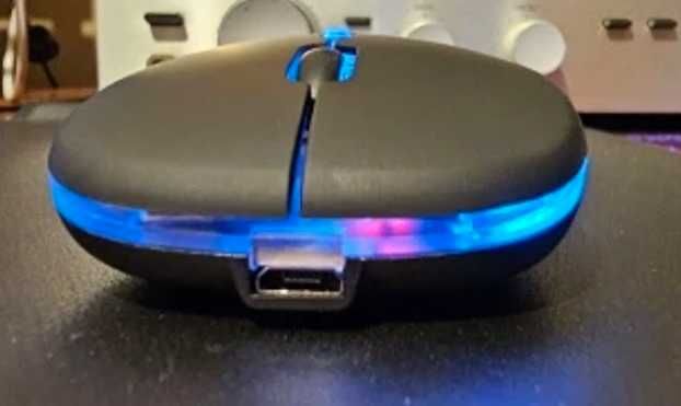 USB Беспроводная перезаряжающая мышка с подсветкой/Bluetooth