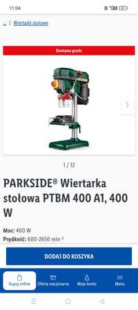 PARKSIDE® Wiertarka stołowa PTBM 400 A1, 400 W
