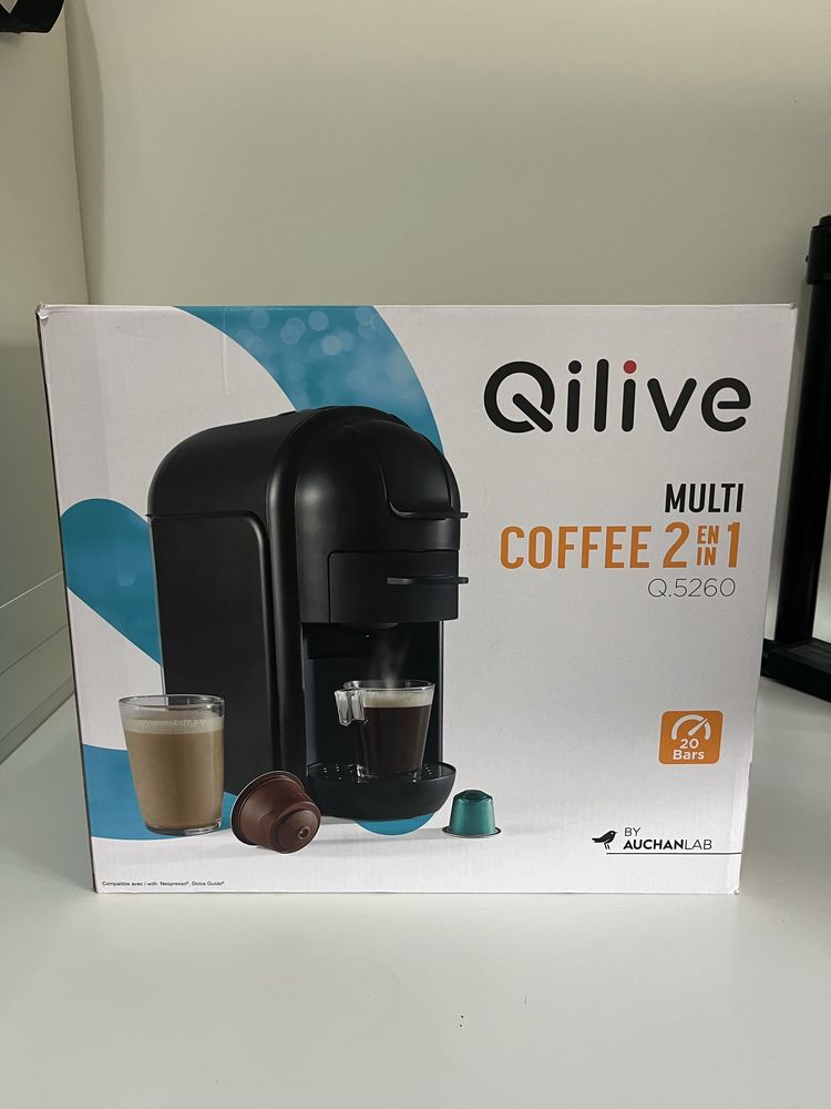 Cafeteira Qilive 2 em 1 - Nespresso e Dolce Gusto