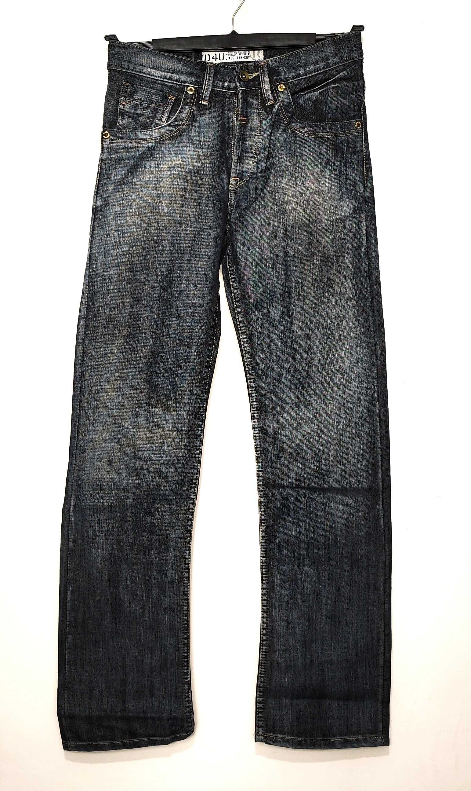 Jeansy krój prosty szeroki D4U 623/1R pas 86, 80, 78