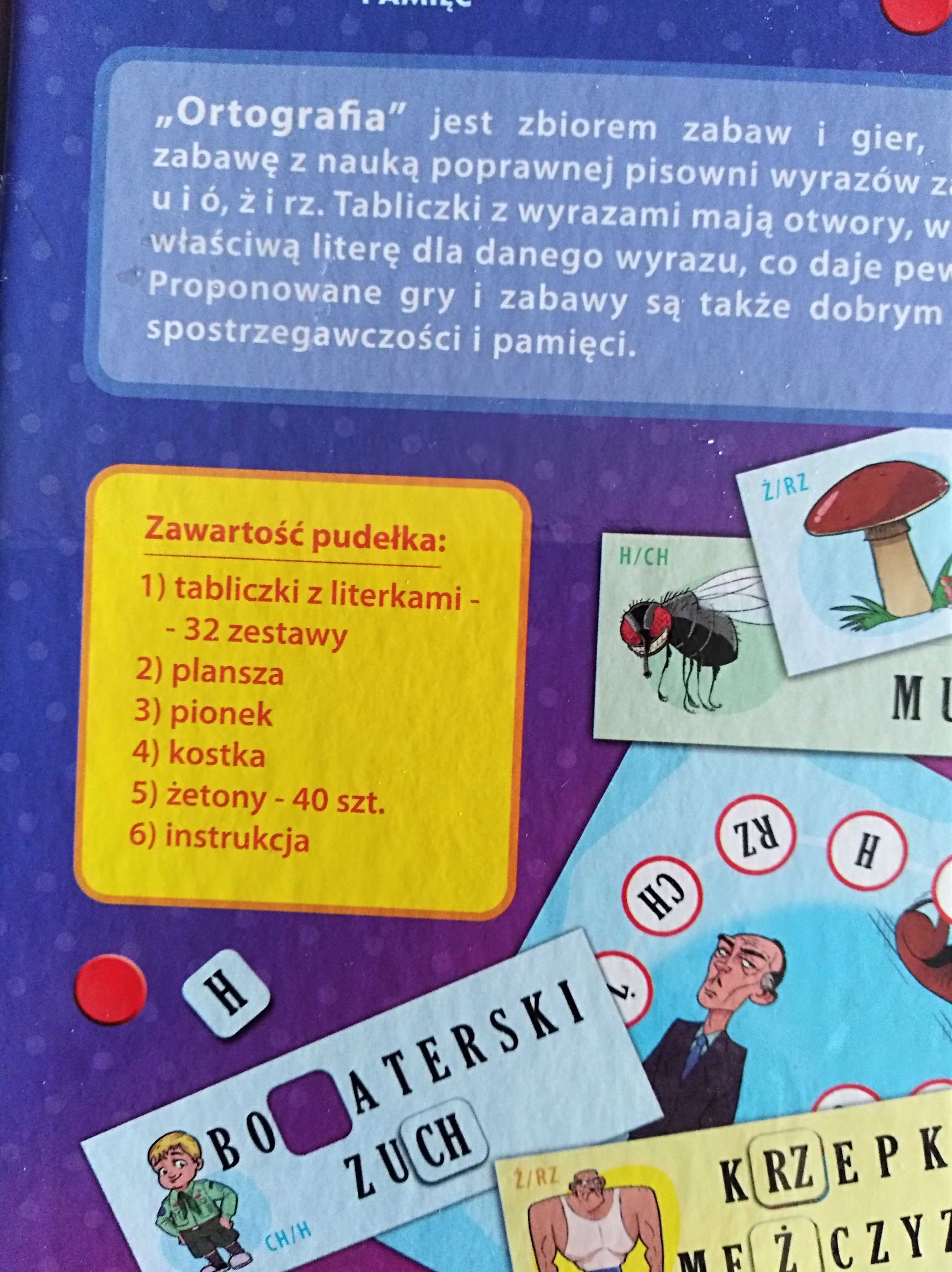 Gra ortografia układanka edukacyjna