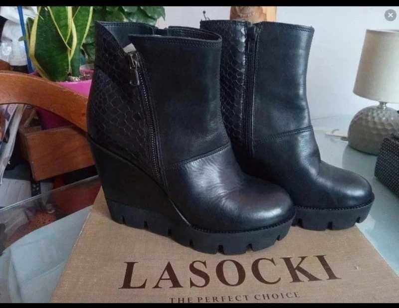 Okazja!  Skórzane botki Lasocki 39