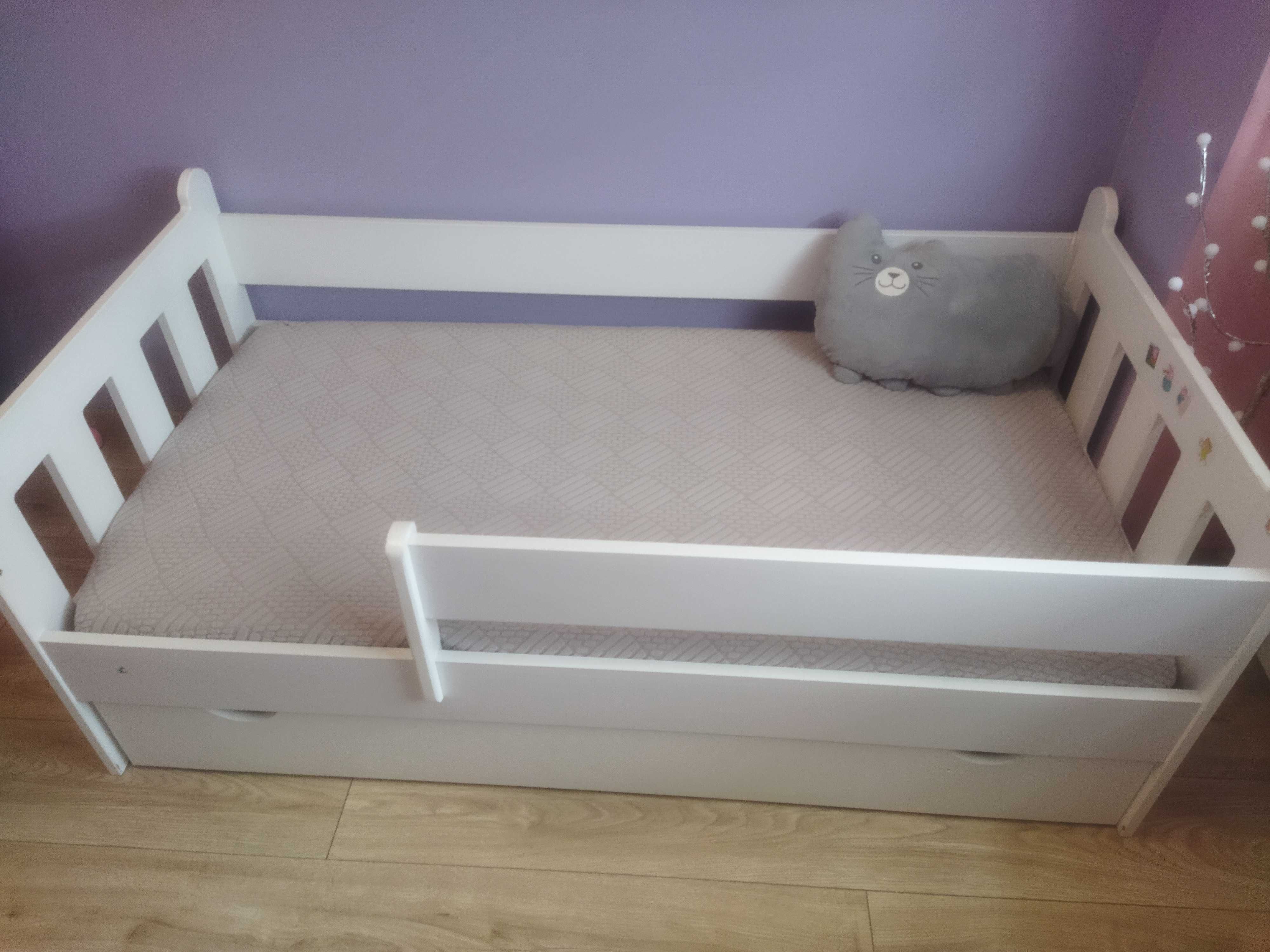Łóżko dziecięce białe 140cm BD stan.
