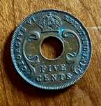 Antiga moeda East Africa George VI