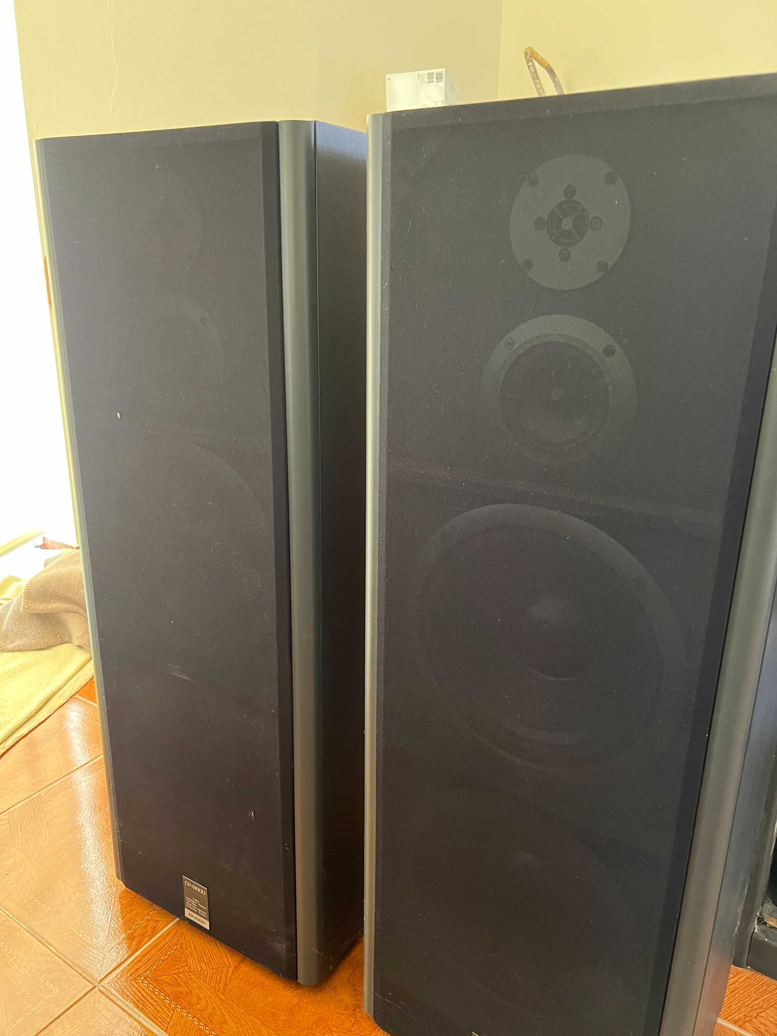 Sistema Hi-Fi Vintage Sharp System 8800 + Colunas CP-8000