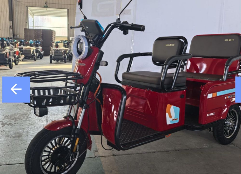 ‼️Электротрайк 2000W-72V-28Ah шини 10"