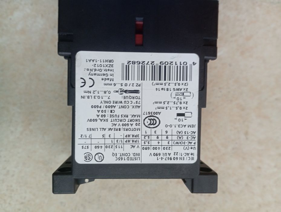 Styczniki Siemens 3RT1015, 3RT1016, 3RH1140, 3RH1122, 3RH1131