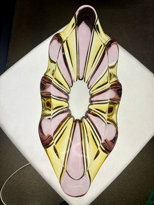 Unikatowa Patera Misa Żardiniera Bohemia Czechosłowacja 1950te Boho