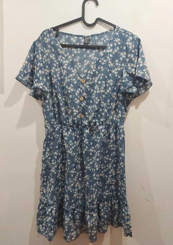 Vestido Azul de Verão Shein