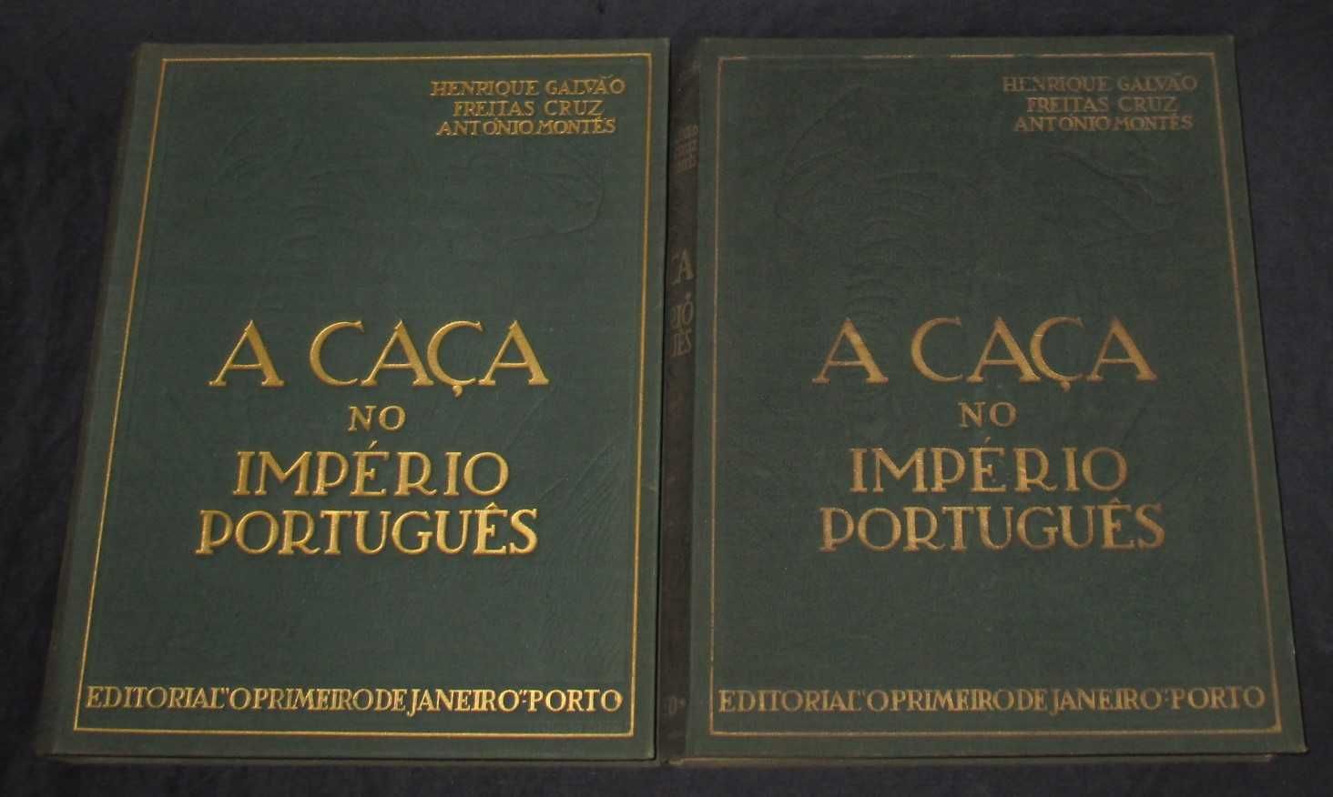 Livro A Caça no Império Português Henrique Galvão 2 Volumes Completo