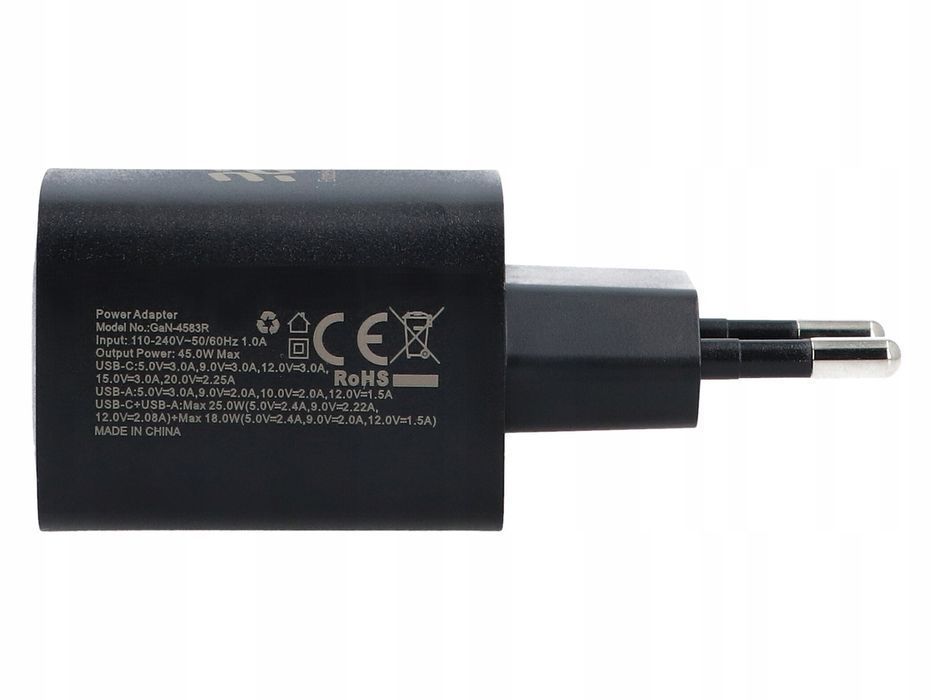 Szybka Ładowarka Usb C A Telefonu Gan Podwójna Qc Pd Encoreenergy 45W