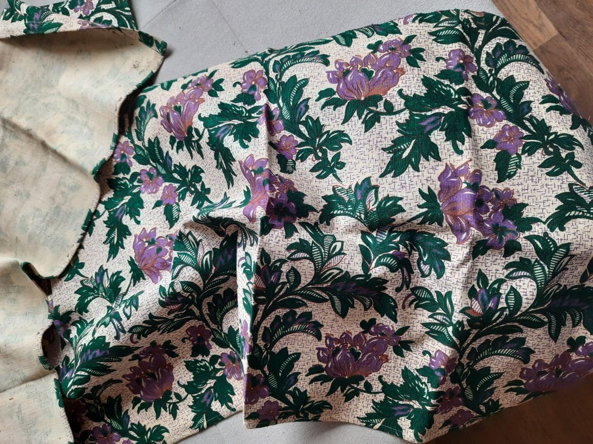 Шторы ткань плотная половик дивандек покрывало на кресло цветы