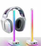 Stojak Statyw na Słuchawki Podświetlenie RGB LED HUB USB 5164