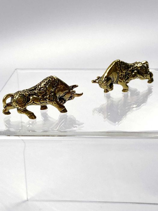 UNIKATOWA Figurka Statuetka MOSIĘŻNY BYK Symbol Bogactwa Dostatku